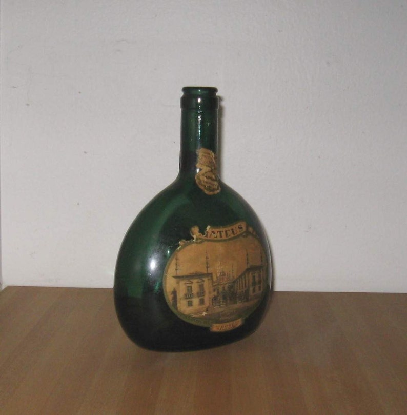 Vintage 1970s Mateus Rose Dark Green Wine Bottle Etsy