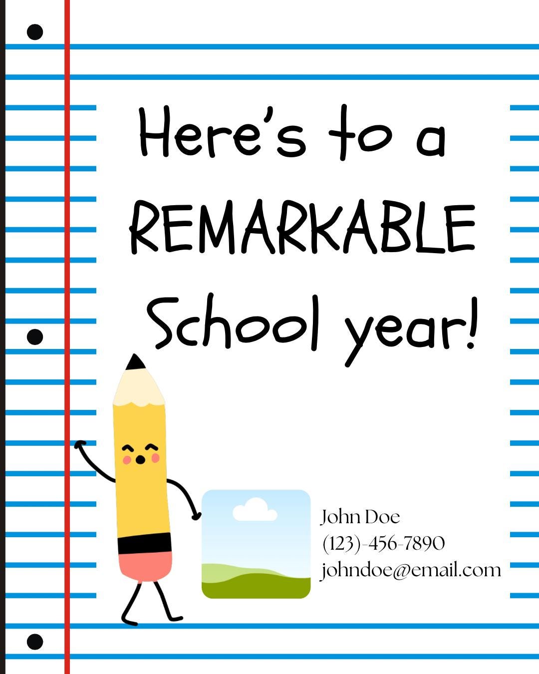 Here’s to a REMARKABLE School Year! Pop-by Tag Template - Etsy