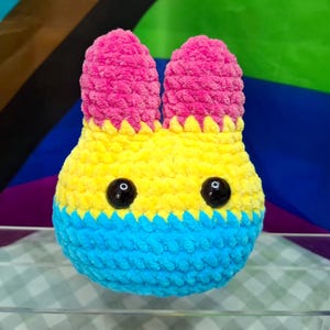 Pansexual Flag Bunny Buddy! - Handmade LGBTQ Crochet