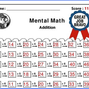 1st & 2nd Grade Mental Math Addition Worksheets: 10 Printable Practice Sheets (PDF Download)