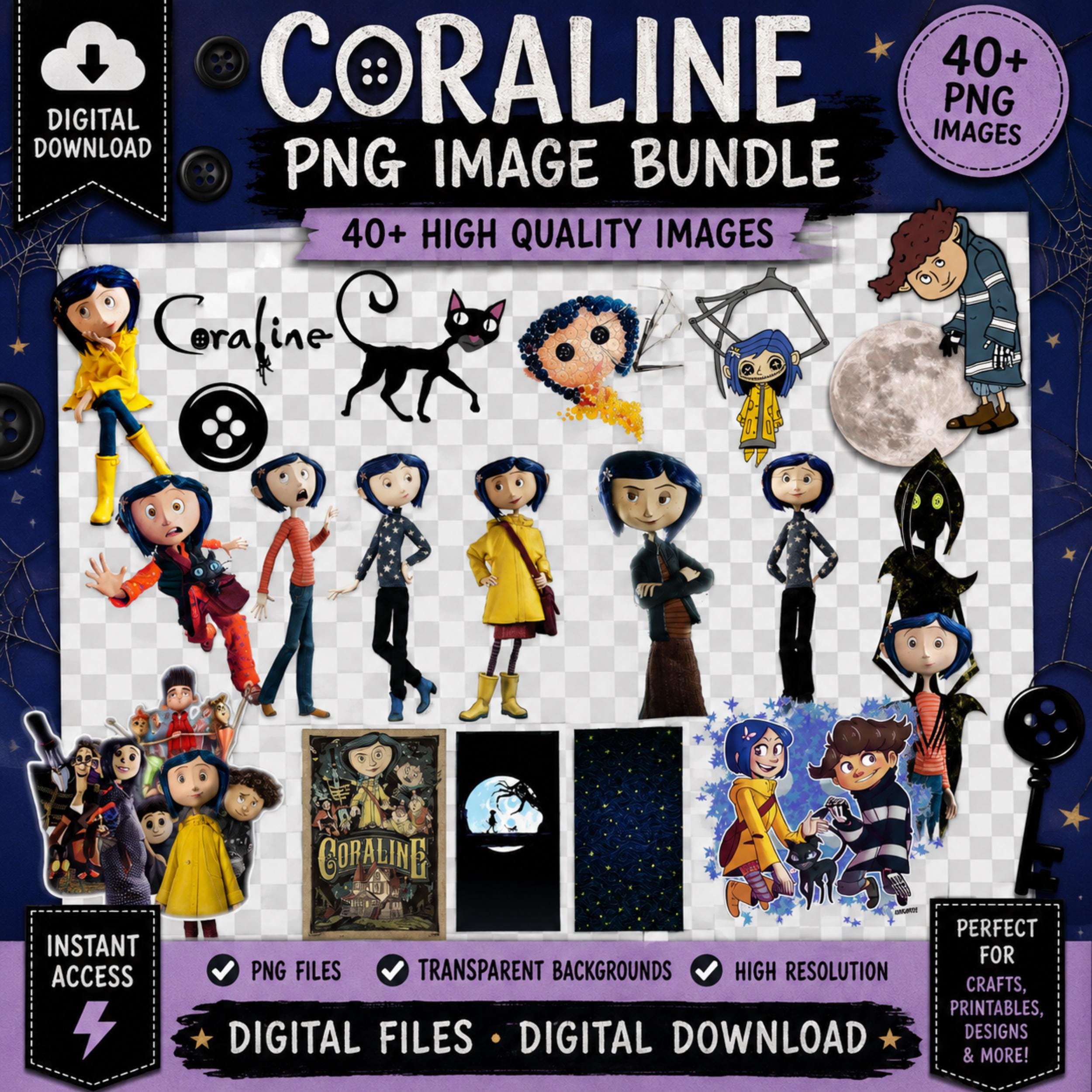 Sticker coraline - Etsy 日本