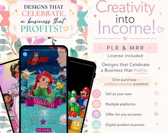 Animated Invitation Templates Mega Bundle | PLR MRR Digital Products (Canva)
