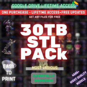 Größte STL 3D-Dateien Druck einfach zu bedienen | über 30tb 3d Druck Dateien | Tausende von Modellen | stl | Stl Packung | z.B. fahren