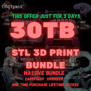 SUPER STL 3D Druck Dateien | über 30TB 3D Druck Dateien Sammlung |+500K von Modellen | biete nur 3 Tage | stl | Stl Packung | z.B. fahren