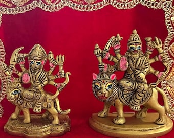Brass Hindu Idols: Shiva, Ram, Laxmi, Ganesh, Mata Rani Home Decor
