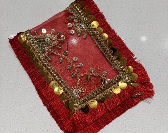 Red Chunni for Mata Rani - Durga Maa, Laxmi Ganesh - Religious Idol