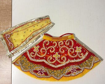 Size 4 Lehenga Patka for Durga Maa/Laxmi-Ganesh Dress