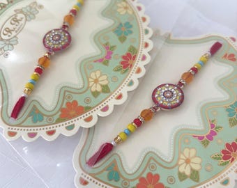 Rakhis with beads Raksha Bandhan Rakhi