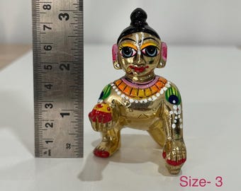 Ashtadhatu Ladoo Gopal Idol: Krishna Idol size 1-6