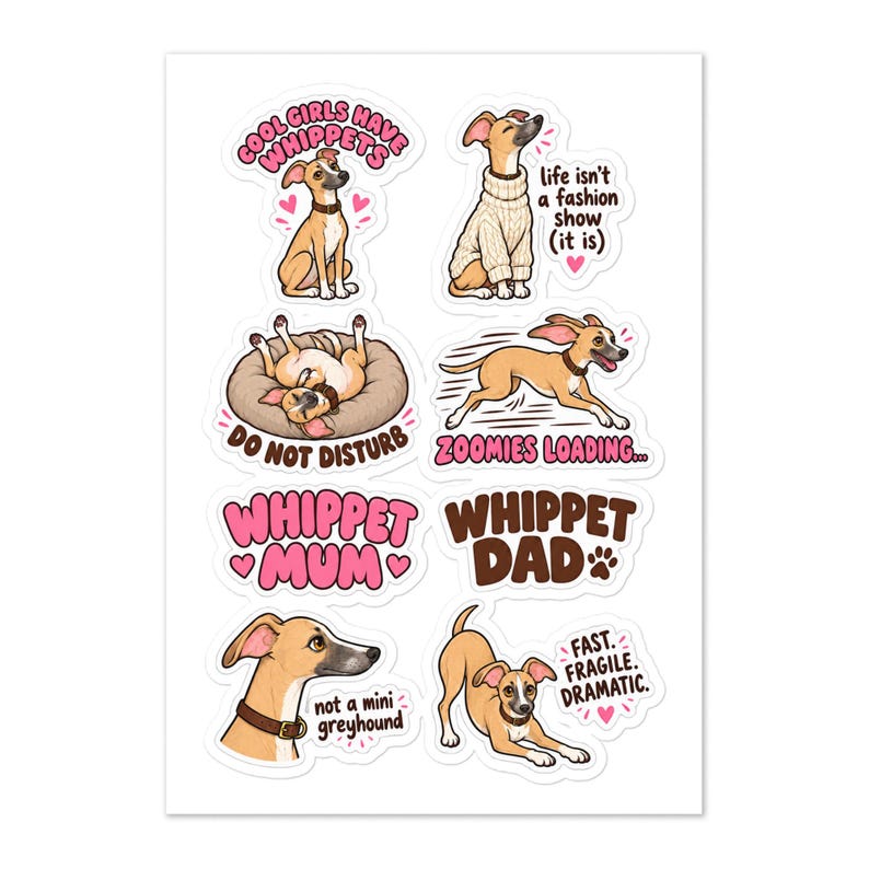 Whippet Sticker Sheet