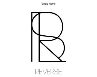 Custom Geometric Name Logo Design: Monogram, Business, Tattoo Art (PNG File)