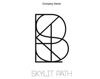 Custom Geometric Name Logo Design (SVG) – Minimalist Business Tattoo