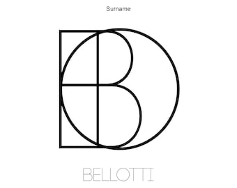 Geometric Family Name Logo Design: Monogram, Initial, Business Branding