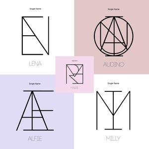Name Logo Design Word Logo Initial Logo Personalized Business Logo Minimalist Tattoo Custom Tattoo Design SVG Tattoo Name Geometric Logo