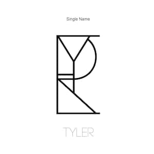 Name Logo Design Word Logo Initial Logo Personalized Business Logo Minimalist Tattoo Custom Tattoo Design SVG Tattoo Name Geometric Logo