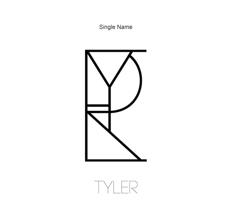 Name Logo Design Word Logo Initial Logo Personalized Business Logo Minimalist Tattoo Custom Tattoo Design SVG Tattoo Name Geometric Logo
