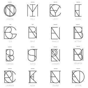 Name Logo Design Word Logo Initial Logo Personalized Business Logo Minimalist Tattoo Custom Tattoo Design SVG Tattoo Name Geometric Logo