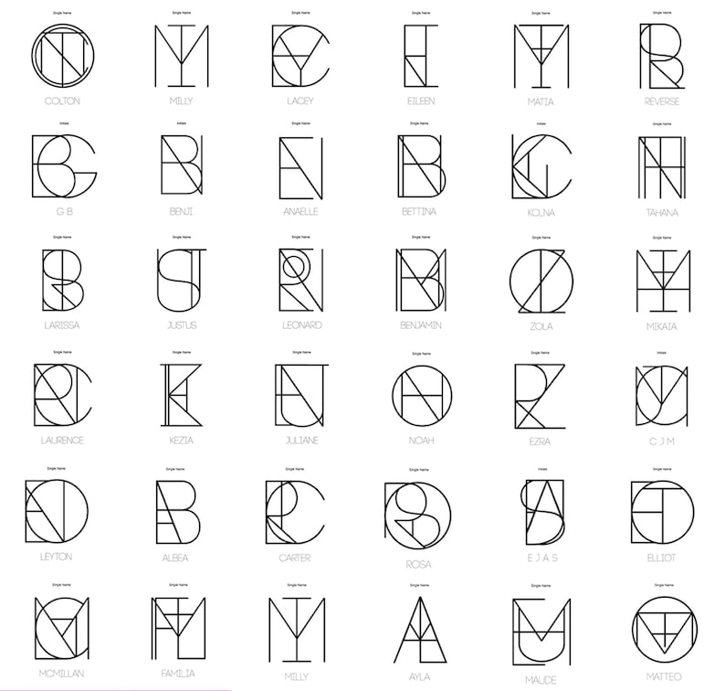 Name Logo Design Word Logo Initial Logo Personalized Business Logo Minimalist Tattoo Custom Tattoo Design SVG Tattoo Name Geometric Logo