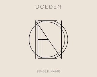 Minimalist Geometric Name Logo Design (SVG) – Custom Business Branding