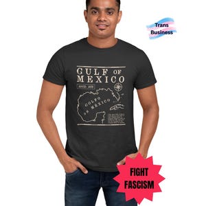 Camiseta vintage con el mapa del Golfo de México