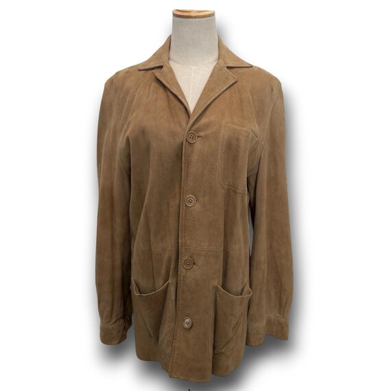 Ralph Lauren Black Label, Vintage Ralph Lauren Black Label Suede Blazer Jacket Womens 6 Tan UNION READ