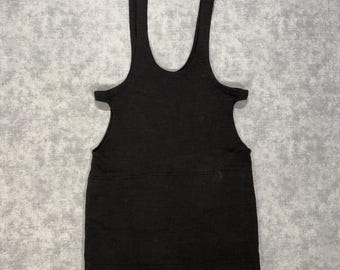 VTG Antique 1930s Catalina Ribstitch All Wool black swim suit romper womens XS