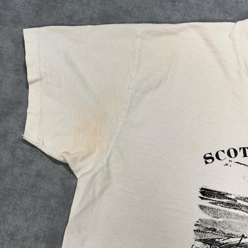 Maglietta da corsa vintage Hanes Beefy T Scotts Hut Race Inaugural Antarctica del 1979 da uomo, taglia XL. immagine 5
