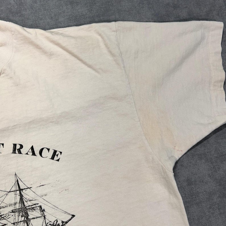 Maglietta da corsa vintage Hanes Beefy T Scotts Hut Race Inaugural Antarctica del 1979 da uomo, taglia XL. immagine 6
