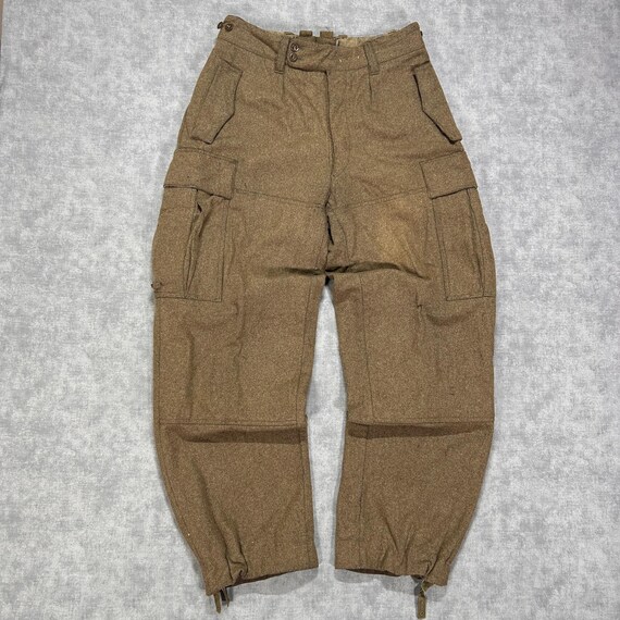 VTG 1965 West German Bundeswehr Wool Field Cargo Pants Alois Hiess KG Military