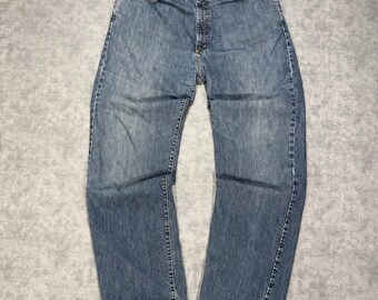 Vaqueros VTG Polo Jeans Co Norfolk Relaxed rectos azules de estilo urbano para hombre, talla 36x34