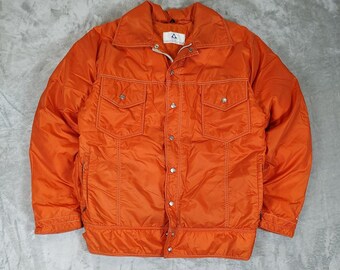 Vintage Gerry Goose Daunen Skijacke Orange 70er 80er Jahre USA Herren Large