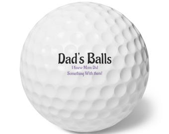 Funny Golf Balls Set: Dad's Balls Humor Gift