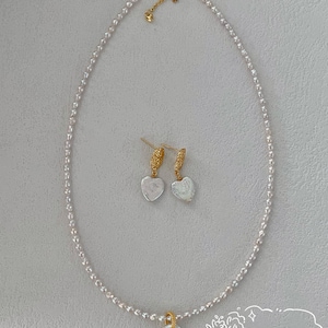 Handmade Pearl Heart Pendant Necklace