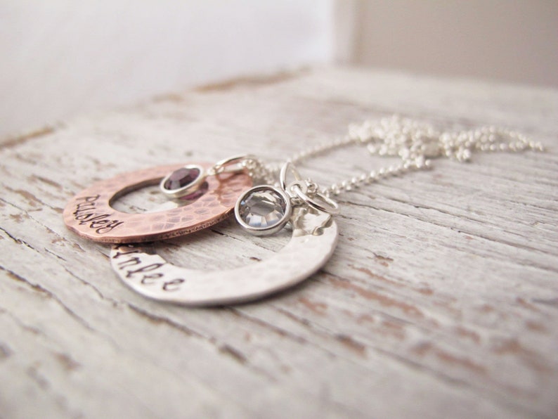 Personalized Family Jewelry Hand Stamped Mother's Etsy