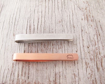 Tie Bar, Personalized, Gift for Men, Secret Message, Groomsmen, Gift for Dad, Him, Christmas Gift, Best Man