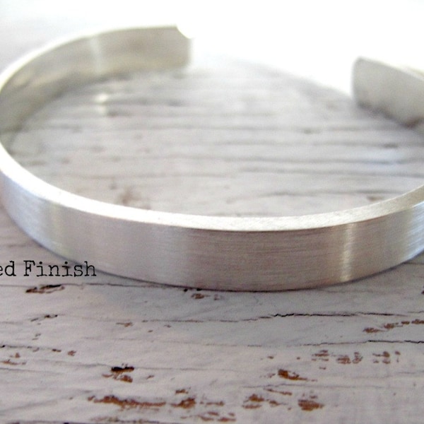 Hand Stamped Sterling Silver Cuff Bracelet, Personalized Secret Message