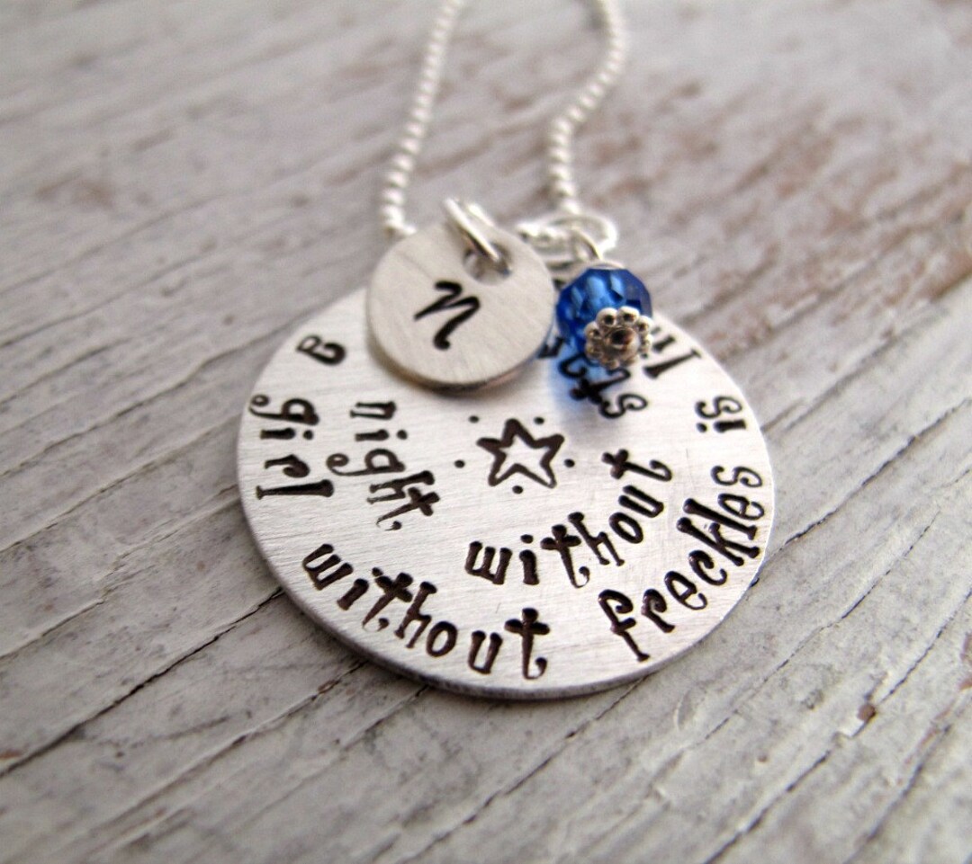 Buy A Girl Without Freckles is Like a Night Without Stars, Hand Stamped ...