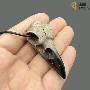 Raven Skull Necklace, Crow Skull Pendant, Viking Bird Skull Jewelry, Gothic Raven Necklace, Norse Mythology Gift for Him, Halloween Jewelry