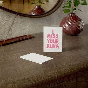 jeu de cartes de vœux ton Aura me manque | Cartes de correspondance bien pensées pour amis, cartes Vous manquez, voeux d'anniversaire, 1-50 pièces