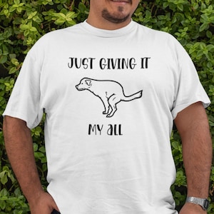 Just Giving It My All Shirt, Funny Work Graphic Tee, Sarcastic Employee T-Shirt, Bella Canvas Office Humor Tee, Gift for Coworkers