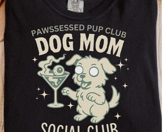 Vintage Dog Mom Social Club Shirt Retro Halloween Shirt Dog Mom Gift for Dog Lover Fur Mama Mom Life Shirt Zombie Shirt Women Dog Mama Shirt