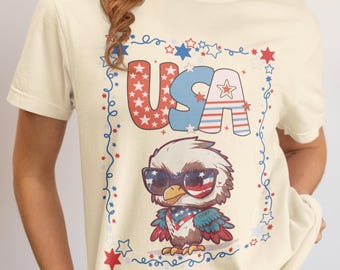 Patriotic Shirt for 4th of July Shirt, America Shirt, Eagle, USA Shirt for Her, Fourth of July Shirt, Independence Day Shirt, Freedom Shirt