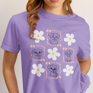 Floral Dog Shirt for Dog Mama Tee Comfort Color Fur Mama Gift for Dog Owner Shirt Dog Lover Gift for Women New Dog Mom Gift Pet Parent Shirt