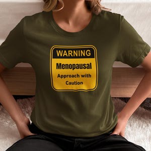 Funny Menopause Warning Sign: Sarcastic Midlife PNG (Digital Download)