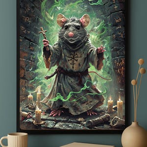 Cyberpunk Rat Poster – Digital Hacker Rodent Wall Art, Funny Printable ...
