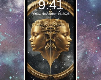 Fondo de pantalla para celular: Géminis - Astrología Celestial (Descarga digital)