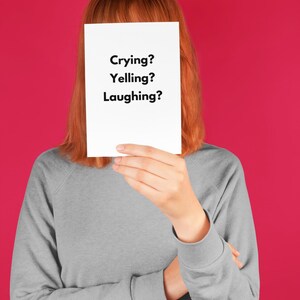 Tarjeta de felicitación imprimible para la menopausia / Divertida montaña rusa emocional en PDF / Tarjeta de apoyo sarcástica para mujeres / Descarga instantánea