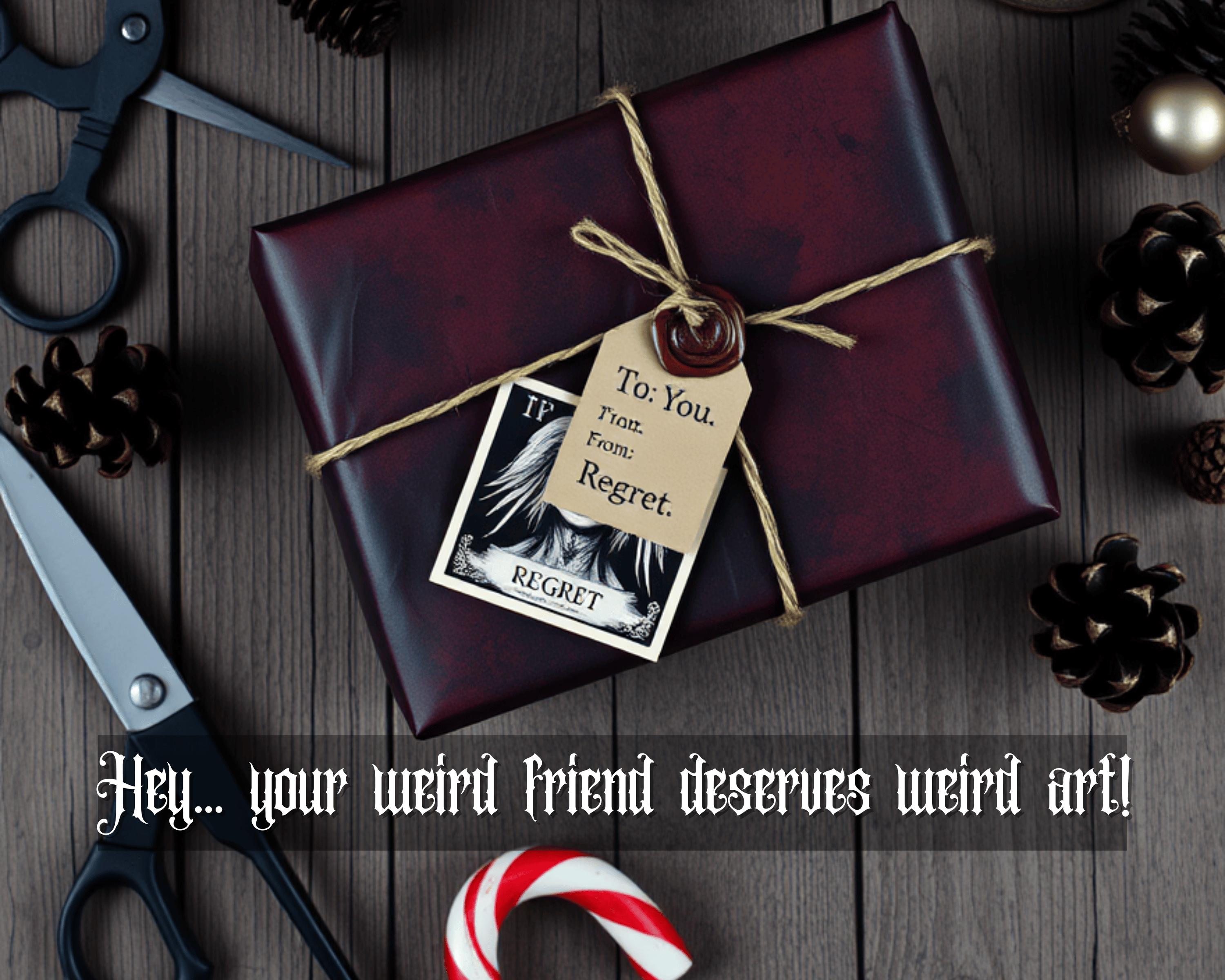 Yule Wraith Poster – Gothic Christmas Wall Art, Creepy Holiday Decor ...