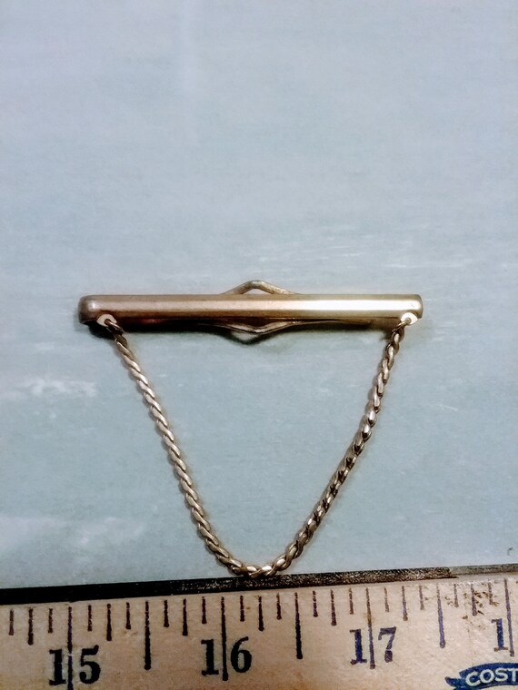 Anson Bar Gold Tie Tack Slide Vintage