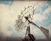 Windmill wall decor print, Farmhouse decor